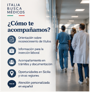 Servicios de orientación, inserción laboral y acompañamiento para profesionales de la salud